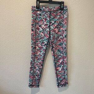 Lilly Pulitzer Girls Luxletic Weekender Leggings in Neptunes Net